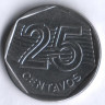 Монета 25 сентаво. 1995 год, Бразилия.