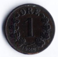 Монета 1 эре. 1907 год, Норвегия.