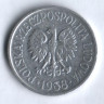 Монета 20 грошей. 1968 год, Польша.