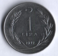 1 лира. 1972 год, Турция.