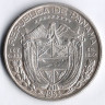 Монета 1/2 бальбоа. 1953 год, Панама.