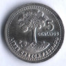 Монета 5 сентаво. 1993 год, Гватемала.