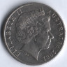 Монета 20 центов. 2002 год, Австралия.