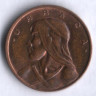 Монета 1 сентесимо. 1961 год, Панама.