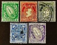 Набор почтовых марок (5 шт.). "Стандарт". 1940 год, Ирландия.