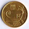 Монета 1 агора. 1988(j) год, Израиль.