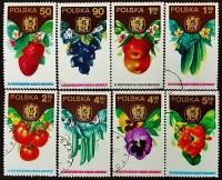 Набор почтовых марок (8 шт.). "19-й Международный конгресс по хортокультуре". 1974 год, Польша.