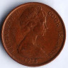 Монета 1 цент. 1974 год, Острова Кука.