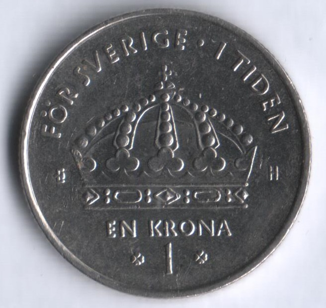 1 крона. 2003 год, Швеция. H.