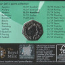 Монета 50 пенсов. 2011 год, Великобритания. Гандбол.