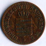 Монета 1 пфенниг. 1865(A) год, Саксен-Веймар-Эйзенах.
