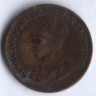 Монета 1 цент. 1929 год, Канада.