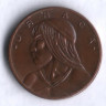 Монета 1 сентесимо. 1983 год, Панама.