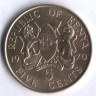 Монета 5 центов. 1970 год, Кения.