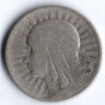 Монета 2 злотых. 1934 год, Польша. Королева Ядвига.