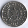 Монета 10 сентаво. 1997 год, Гватемала.