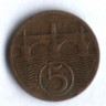 5 геллеров. 1929 год, Чехословакия.