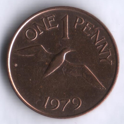 Монета 1 пенни. 1979 год, Гернси.
