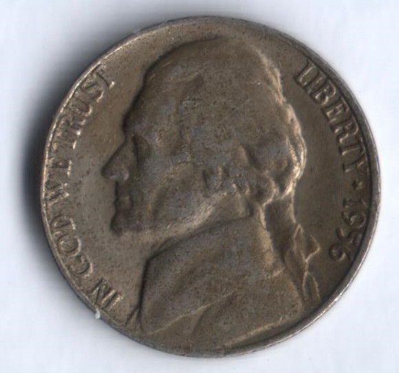 5 центов. 1956 год, США.