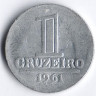 Монета 1 крузейро. 1961 год, Бразилия.