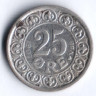 Монета 25 эре. 1907 год, Дания. VBP;GJ.