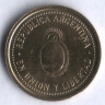 Монета 10 сентаво. 2004 год, Аргентина.