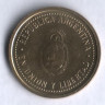 Монета 10 сентаво. 2005 год, Аргентина.