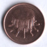 Монета 1 сен. 2001 год, Малайзия.