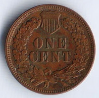 Монета 1 цент. 1887 год, США.