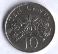 10 центов. 1985 год, Сингапур.