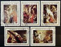 Набор почтовых марок (5 шт.). "Пасха". 1983 год, Кот д`Ивуар.