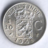 Монета 1/10 гульдена. 1945(S) год, Нидерландская Индия.