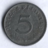 Монета 5 рейхспфеннигов. 1940 год (D), Третий Рейх.