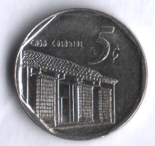 Монета 5 сентаво. 2002 год, Куба. Конвертируемая серия.