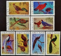 Набор почтовых марок (8 шт.). "Фазаны (I)". 1979 год, Вьетнам.
