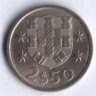 Монета 2,5 эскудо. 1980 год, Португалия.
