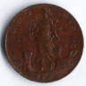 Монета 2 чентезимо. 1915 год, Италия.