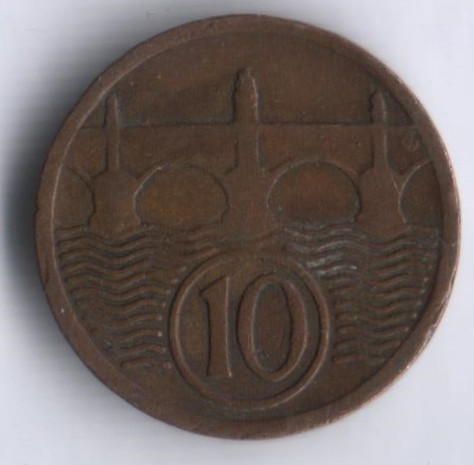 10 геллеров. 1926 год, Чехословакия.