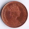 Монета 1 пенни. 2010 год, Гибралтар.