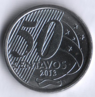 Монета 50 сентаво. 2013 год, Бразилия. Хосе Паранхос.