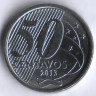 Монета 50 сентаво. 2013 год, Бразилия. Хосе Паранхос.