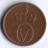 Монета 1 эре. 1966 год, Норвегия.