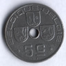 Монета 5 сантимов. 1941 год, Бельгия (Belgique-Belgie).