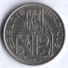 Монета 1 франк. 1940 год, Бельгия (Belgie-Belgique).