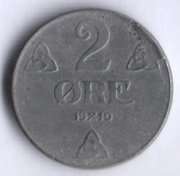 Монета 2 эре. 1919 год, Норвегия.