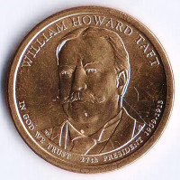 1 доллар. 2013(P) год, США. 27-й президент США - Уильям Говард Тафт.