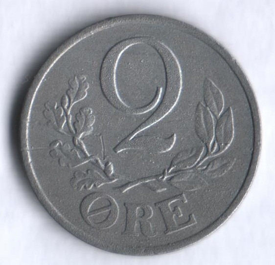 Монета 2 эре. 1944 год, Дания. N;S.