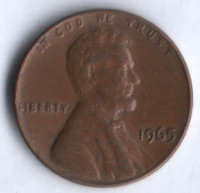 1 цент. 1965 год, США.