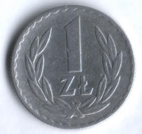 Монета 1 злотый. 1949 год, Польша.
