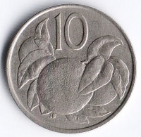 Монета 10 центов. 1972 год, Острова Кука.
